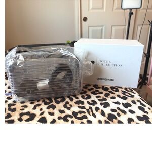 NEW Hotel Collection Clear Crossbody Bag Hardshell Transparent Stadium Approved